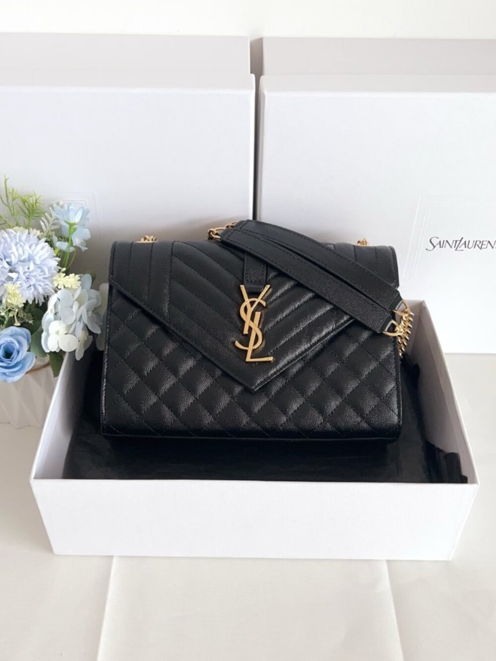 Yves Saint Laurent Caviar Envelope Bag